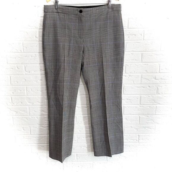 Theory Trecca Virgin Wool Plaid Pant Size 12 - Picture 2 of 6